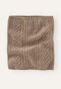 Snood im Zopfmuster, Latte, webstill