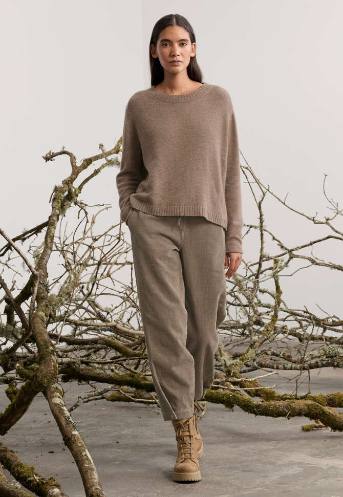 Pullover mit Rundhalsausschnitt, Latte, completeTheLook