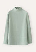 Tunika mit Trichterkragen, Aqua/Mint, webstill